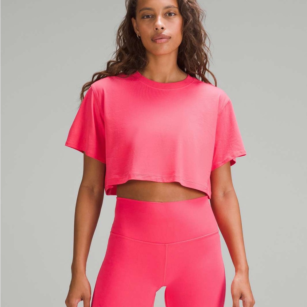 Lululemon All Yours Lip Gloss Pink Crop Top